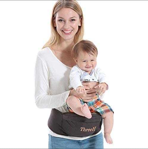 ThreeH Baby Hipseat hüftsitz baby kleinkinder taille hocker babytrage rücken vorne BC10 Brown Braun,
