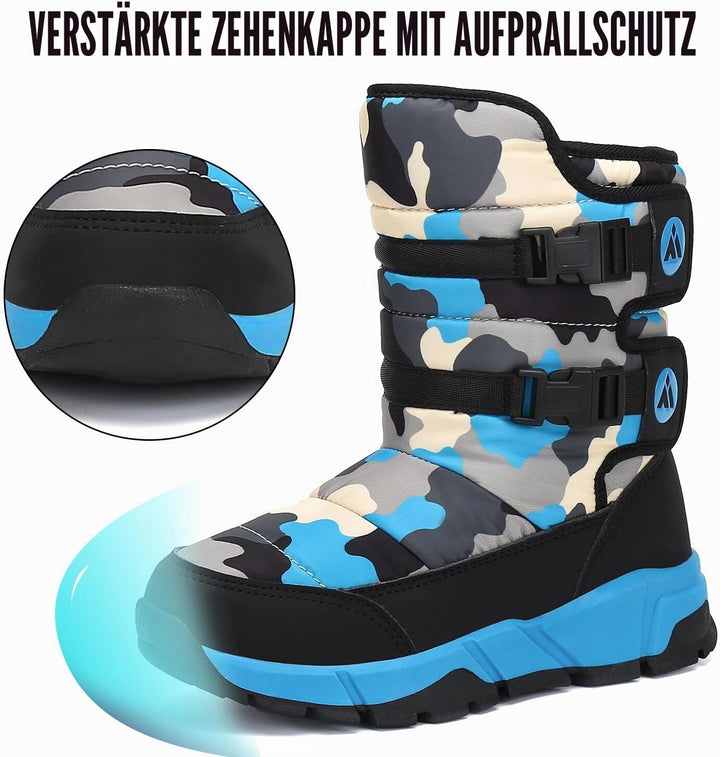 Kinder Winterstiefel Jungen Schneestiefel Mädchen Warm Gefütterte Rutschfeste Winter Snowboots Outdo