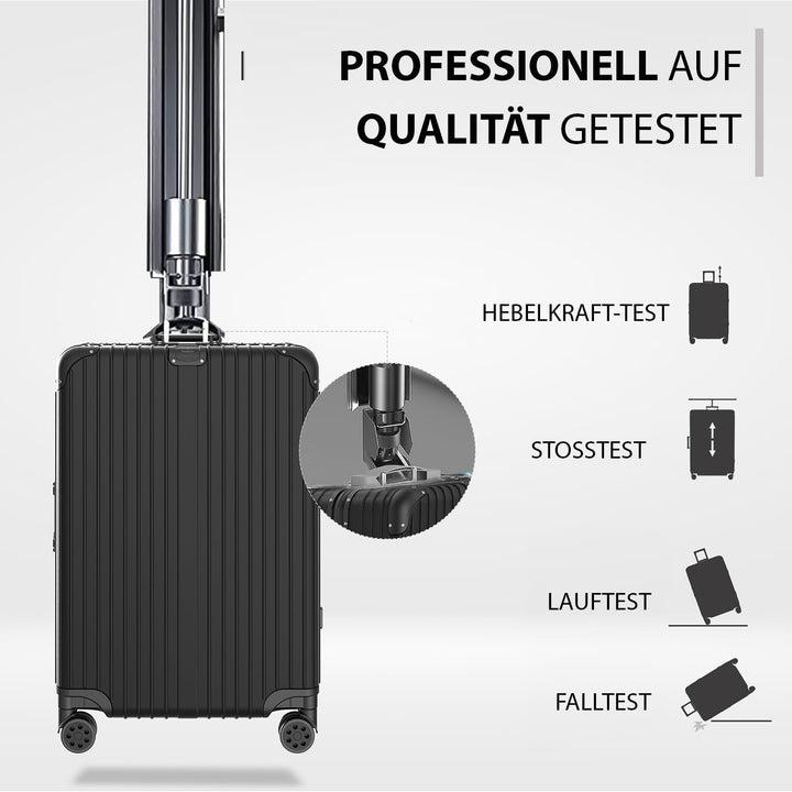 Voyagoux Koffer - 114L, Hartschalenkoffer gross, TSA-Schloss, Aluminium, Reisekoffer mit Rollen, 4X