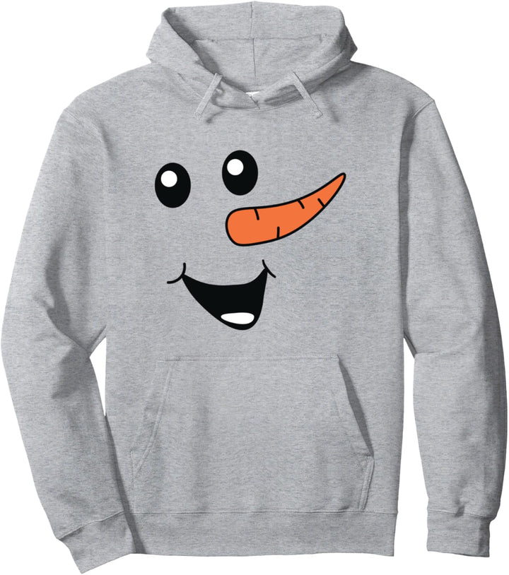 Frohe Weihnachten Schneemann lustiges Gesicht Pullover Hoodie