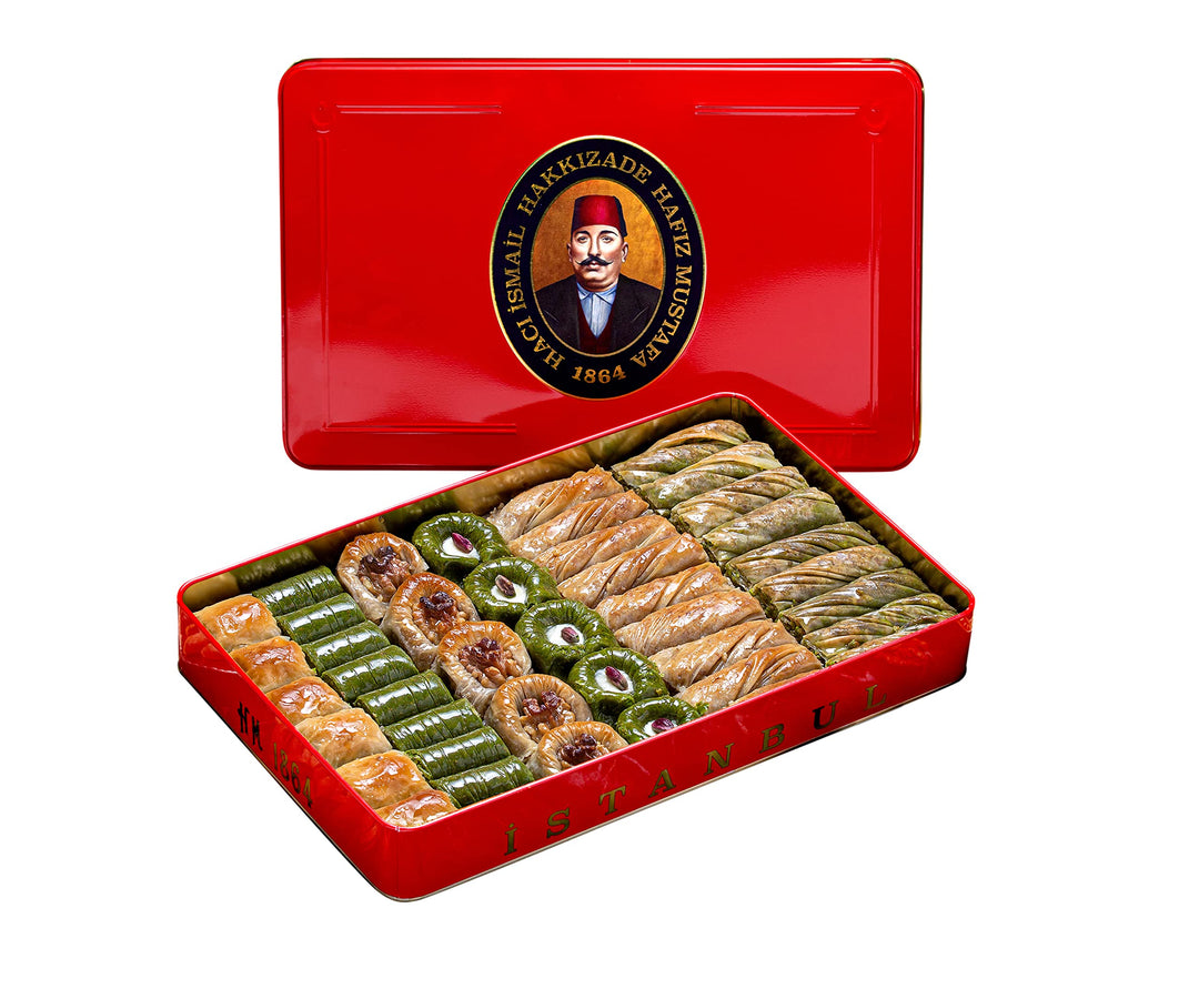 Hafiz Mustafa 1864 Istanbul Baklava Gebäckdose – Gebackene Baklava Dessertsnacks aus frischen Phyllo