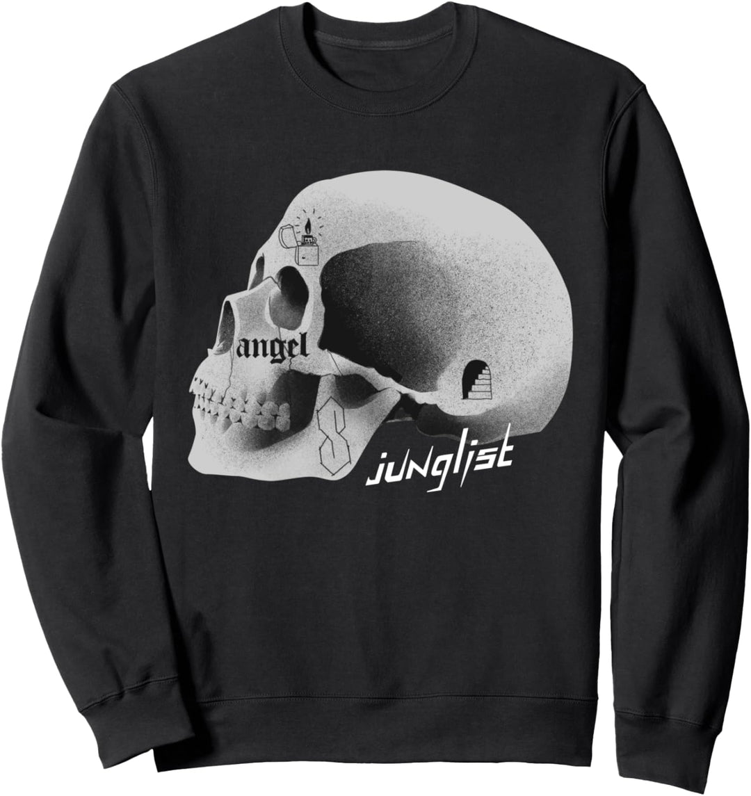 Junglist Drum Und Bass Skull 174 BPM DnB Music Liquid Sweatshirt