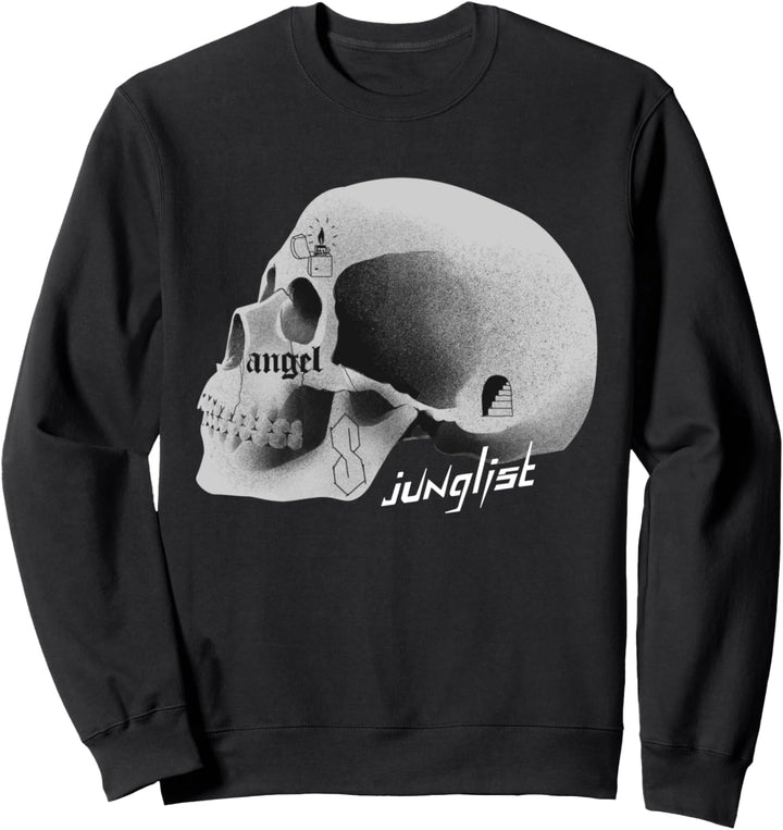 Junglist Drum Und Bass Skull 174 BPM DnB Music Liquid Sweatshirt