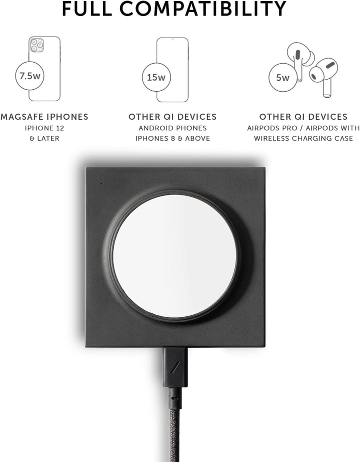 Native Union Drop Magnetisches Kabelloses Ladegerät–MagSafe-Kompatibel für iPhone 14/14 Plus / 14 Pr