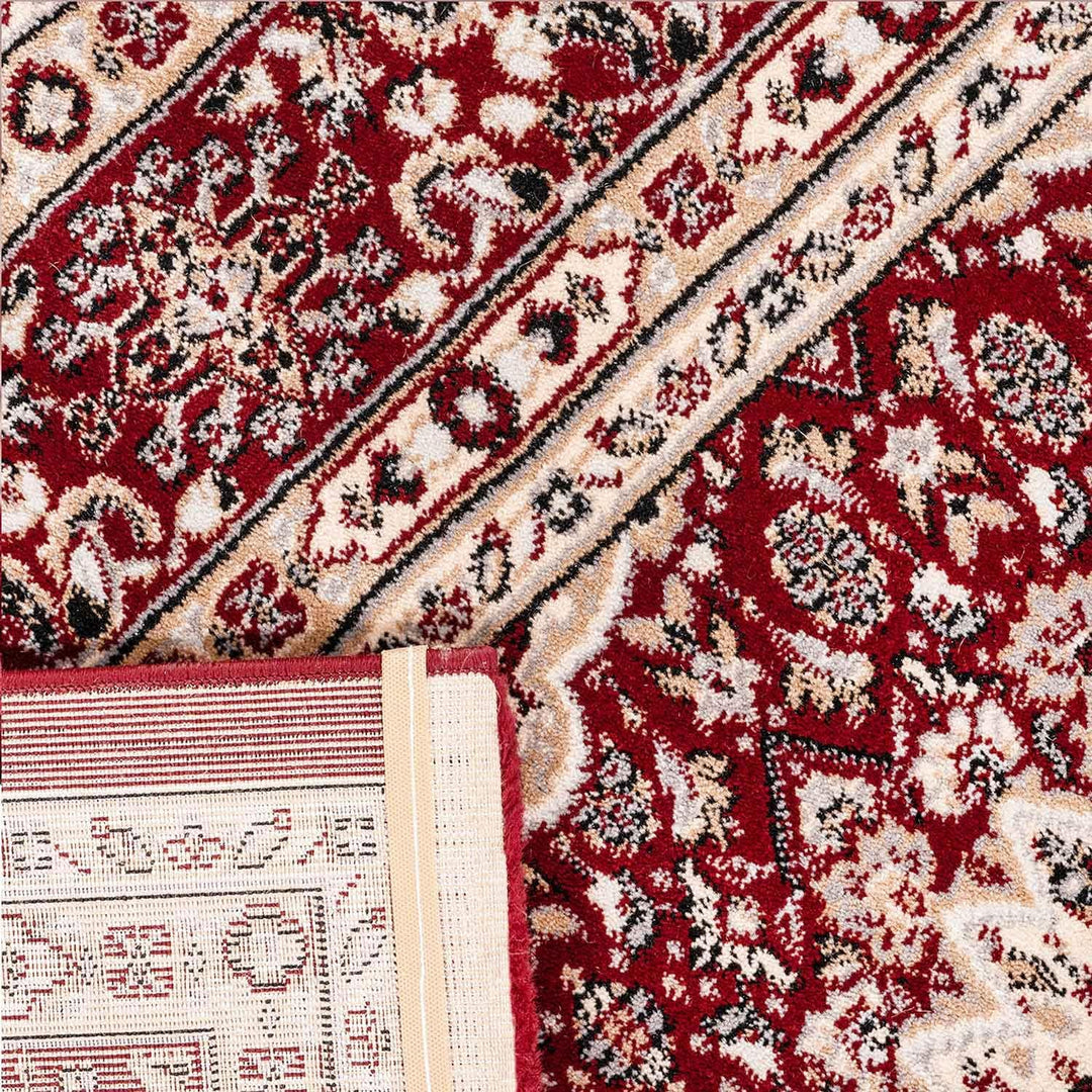 VIMODA Klassisch Orient Teppich dicht gewebt in Dunkel Rot, Masse:80 x 150 cm 80 x 150 cm Rot, 80 x