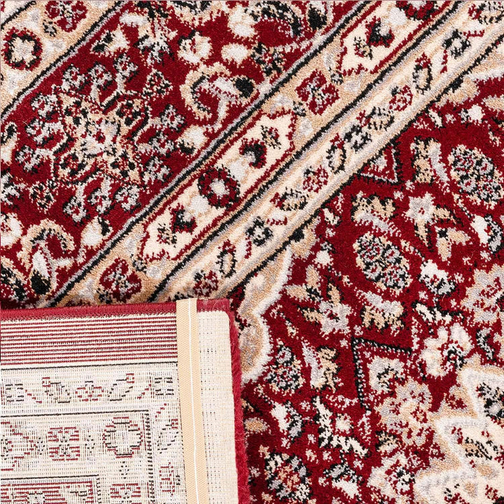 VIMODA Klassisch Orient Teppich dicht gewebt in Dunkel Rot, Masse:80 x 150 cm 80 x 150 cm Rot, 80 x