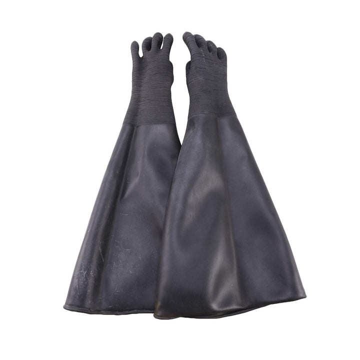 POOSR Gummi Schwarz Sand Strahl Handschuhe Streifen Sand Strahl Handschuhe für Strahl Kabine 65X 30C