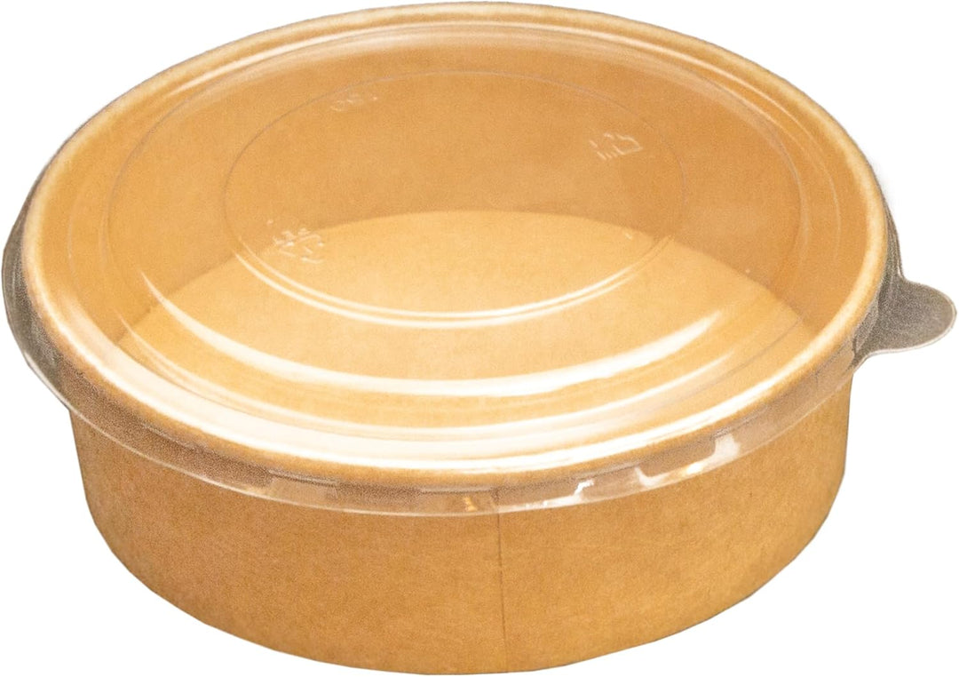Commerline 1100ml Bio Salatschale Salatschalen | 150 Stk. Salat Schale Schalen Bowl Einweg mit Decke