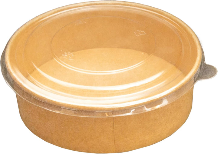 Commerline 1100ml Bio Salatschale Salatschalen | 150 Stk. Salat Schale Schalen Bowl Einweg mit Decke