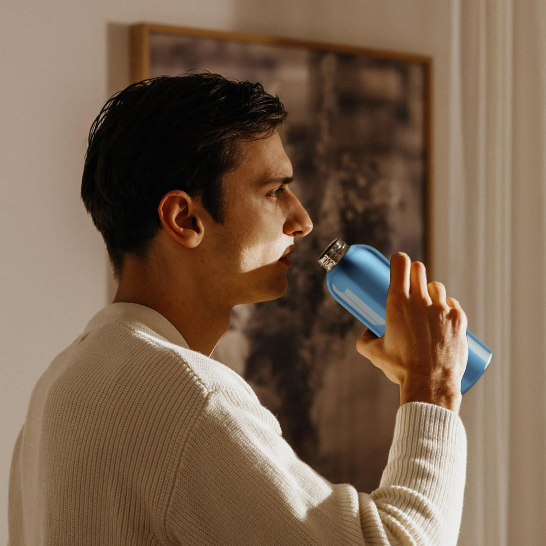 waterdrop® Steel Bottle 600ml isolierte Trinkflasche auslaufsicher | Thermosflasche 24h kalt, 12h he