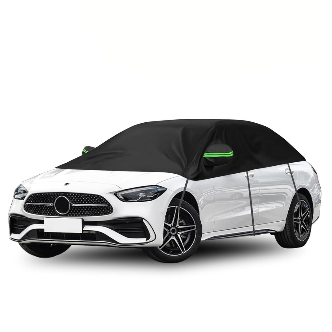Auto Halbgarage, Wasserdicht Universal Halbgarage, Autoabdeckung für Auto Allwetterschutz vor Regen,