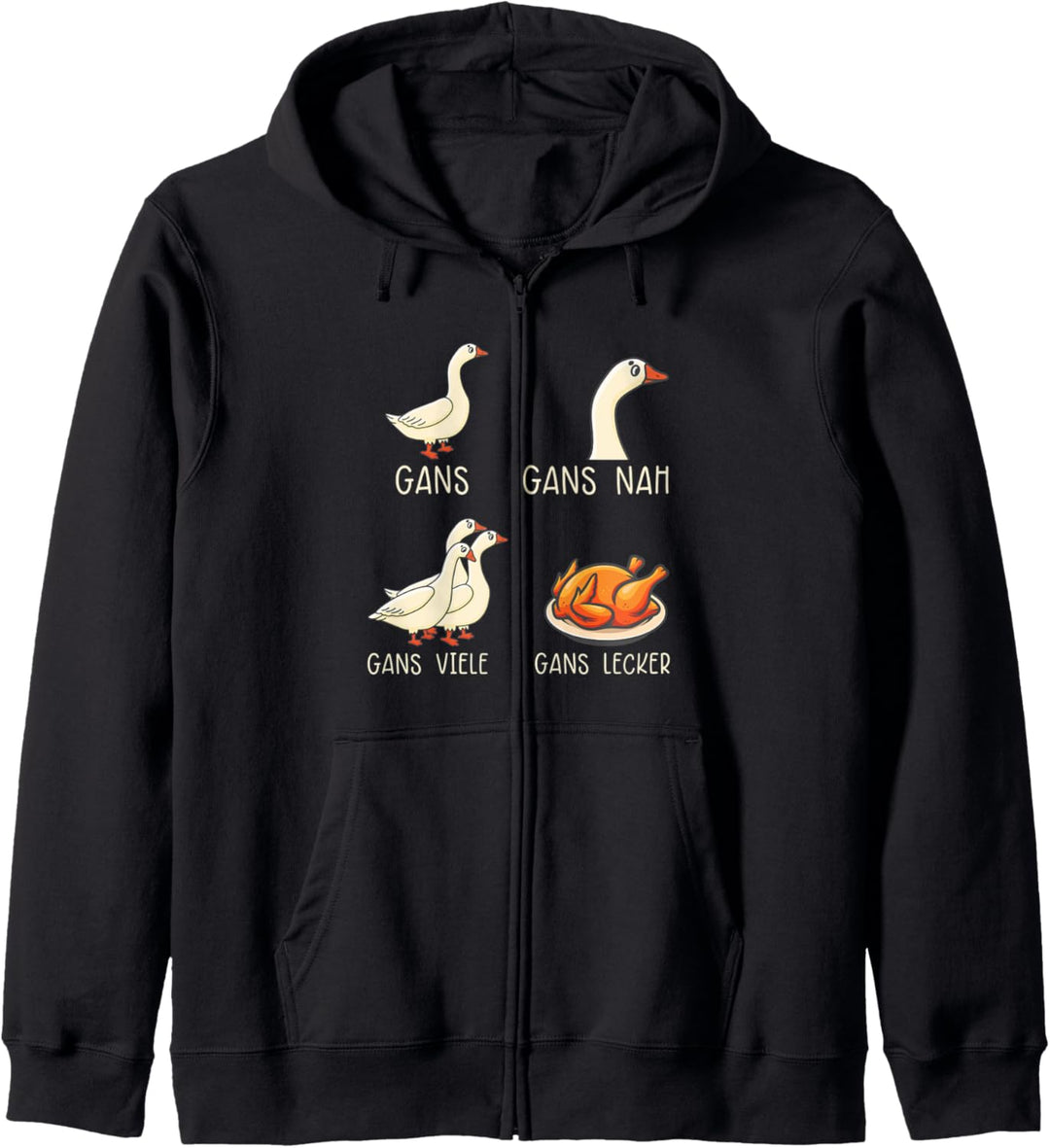 Gans lecker Bauernhof Spruch Landwirtschaft Trecker Biobauer Kapuzenjacke