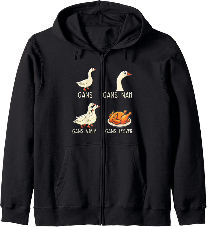Gans lecker Bauernhof Spruch Landwirtschaft Trecker Biobauer Kapuzenjacke