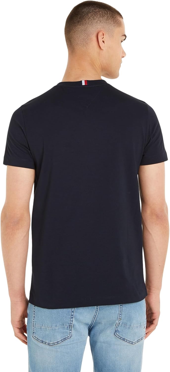 Tommy Hilfiger Herren H Emblem Tee Mw0mw33687 Kurzarm T-Shirts XXL Grosse Grössen Tall Blau (Desert