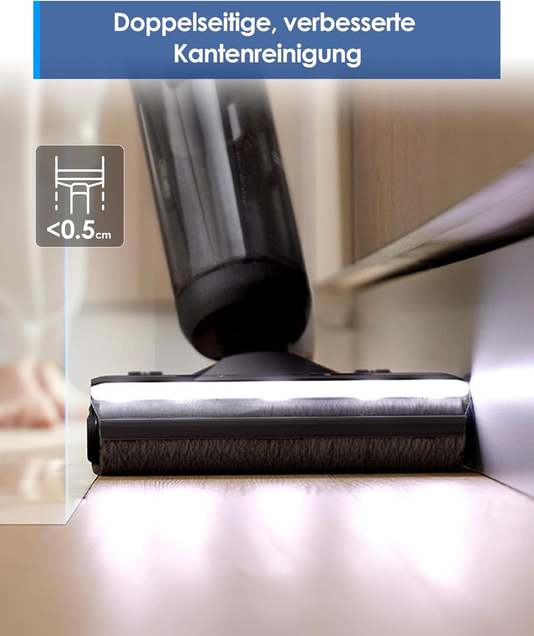 Tineco Floor ONE S7 FlashDry Nass Trockensauger, 70°C Heissluft-Schnell-Trocknung, Doppelseitige Kan