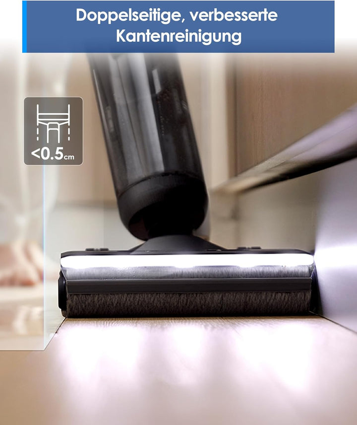Tineco Floor ONE S7 FlashDry Nass Trockensauger, 70°C Heissluft-Schnell-Trocknung, Doppelseitige Kan