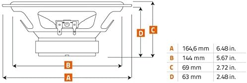 Hertz Lautsprecher 440W 16,5cm X165 Koax incl Einbauset für Ford Kuga DM2 02/2008-02/2012