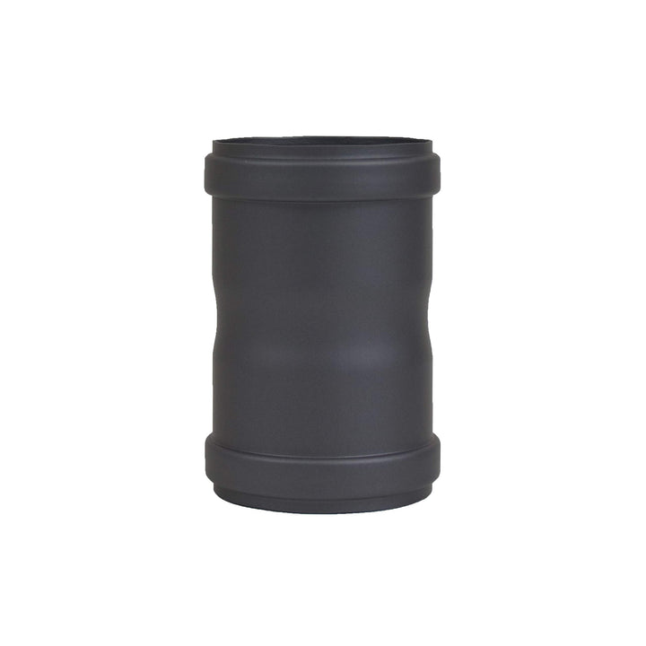 LANZZAS Pelletrohr Verbindungsstück - Durchmesser 80 mm - Farbe: schwarz - mit zwei Muffen, zum Verb