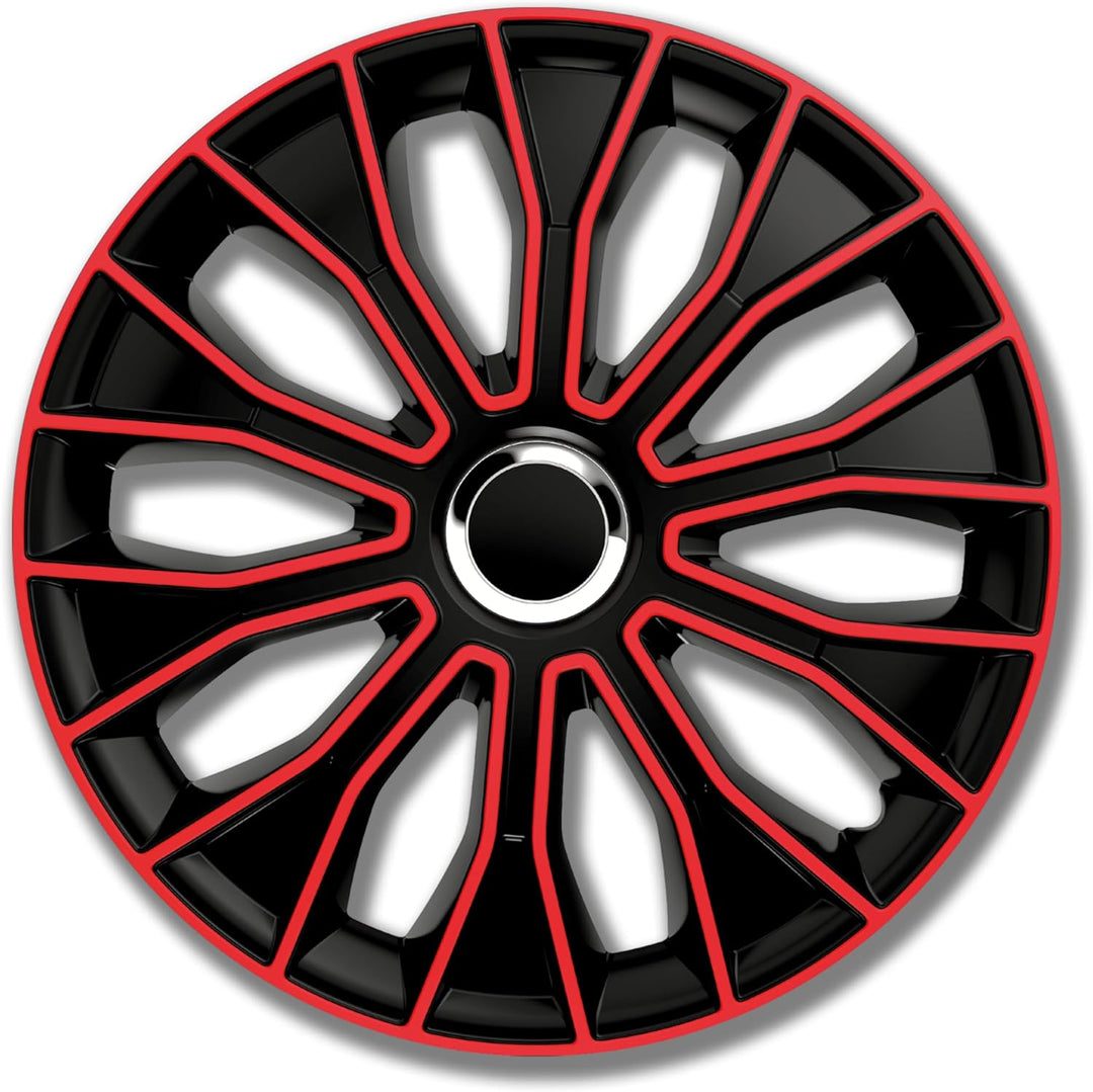 PETEX Voltec Pro Radzierblendenset, 38,1 cm (15 Zoll), in Schwarz/Rot (1350-3529)