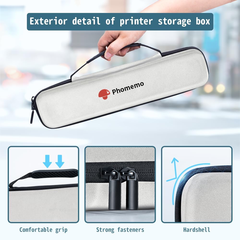 Phomemo M08F M08D A4 Drucker Tasche, Tragbare Tasche Kompatibel M08F, P831 Tragbarer Thermodrucker (