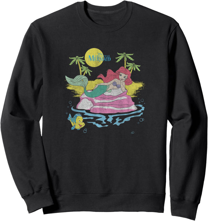 Disney The Little Mermaid Ariel & Flounder Relaxing Pastel Sweatshirt