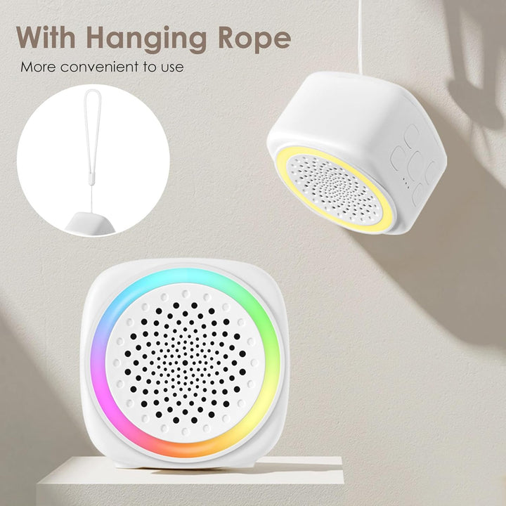 Weisse Rauschmaschine mit Nachtlicht, 16 nahtlose Sounds, White Noise Machine für Babys & Erwachsene