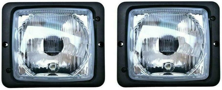 2x R2 Scheinwerfer mit Fernlicht Positionslicht Abblendlicht für IHC Fendt Zetor E20 mit Lampenfassu