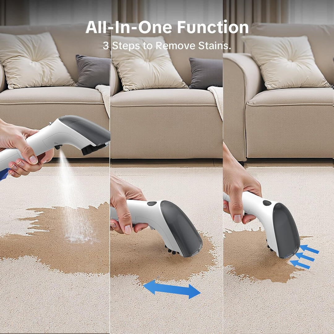 Lubluelu 4 Modes Carpet Cleaner Machine with Inhalation mode&Steam&Hot&Cold Water System 22Kpa Power
