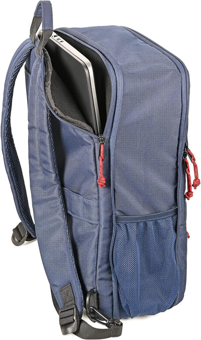 Troika Global Recycled Laptop-Rucksack aus recyceltem PET-Material in der Farbe Blau, Masse: 41cm x