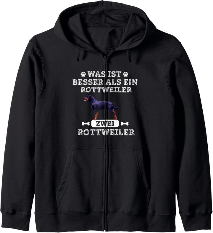 Zwei Rottweiler Hunde Design - Rottweiler Geschenk Kapuzenjacke