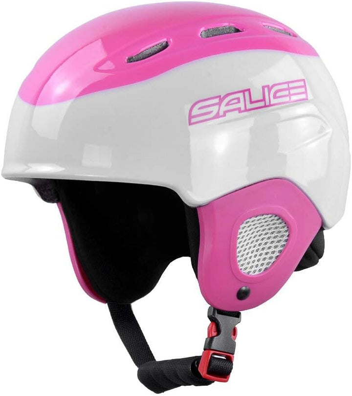 Salice Kinder Skihelm Junior Fuchsia Grösse 48-56 mit Roller, Unisex