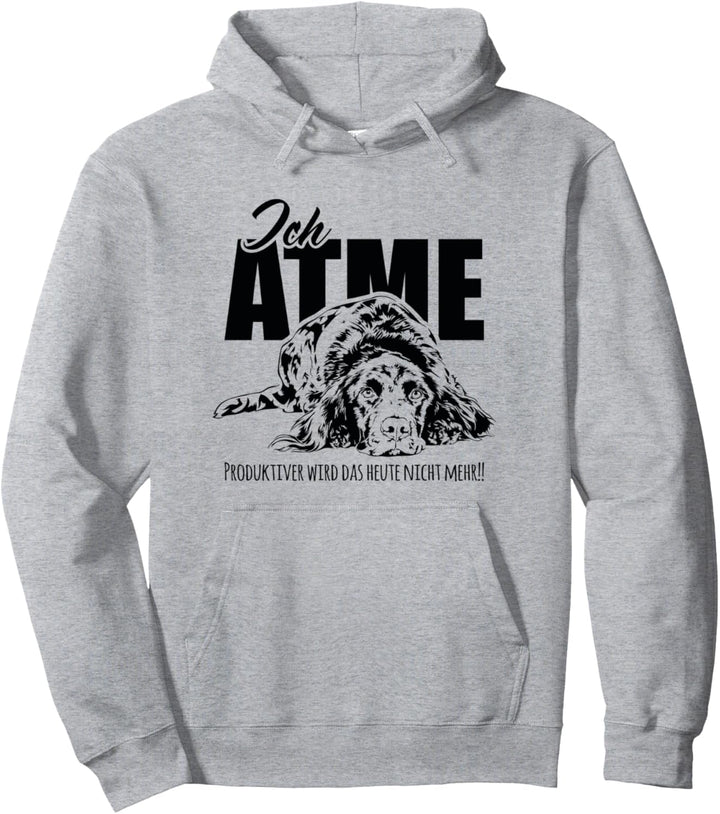 Lustiger Kleiner Münsterländer Ich Atme Hundespruch Hunde Pullover Hoodie