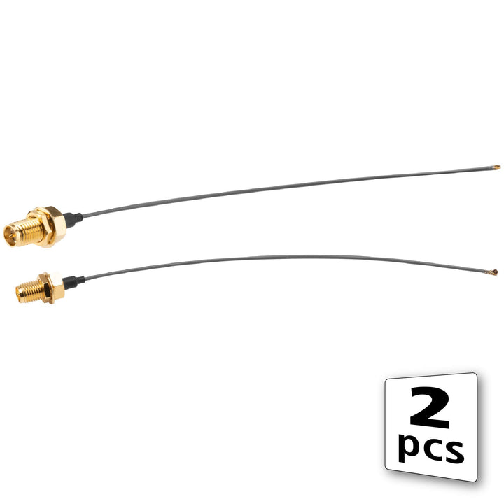 Akasa I-PEX MHF4L zu RP-SMA Female Pigtail Kabel, 150mm, 2 Stück, Kompatibel mit Intel NUC, Asus PN5