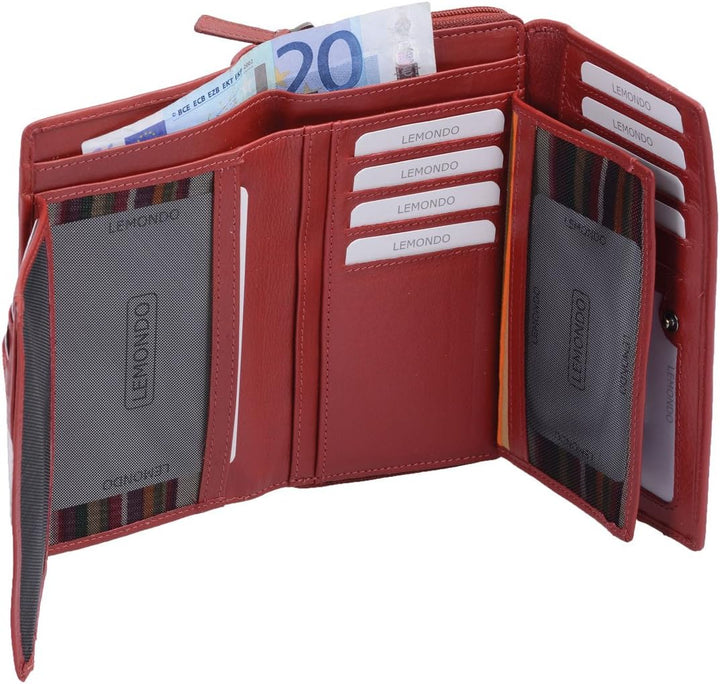 AVANCO Leder Damenbörse Damen Börse 23- (110A) mit RFID-Schutz Portemonnaie Geldbeutel Portmonee Por