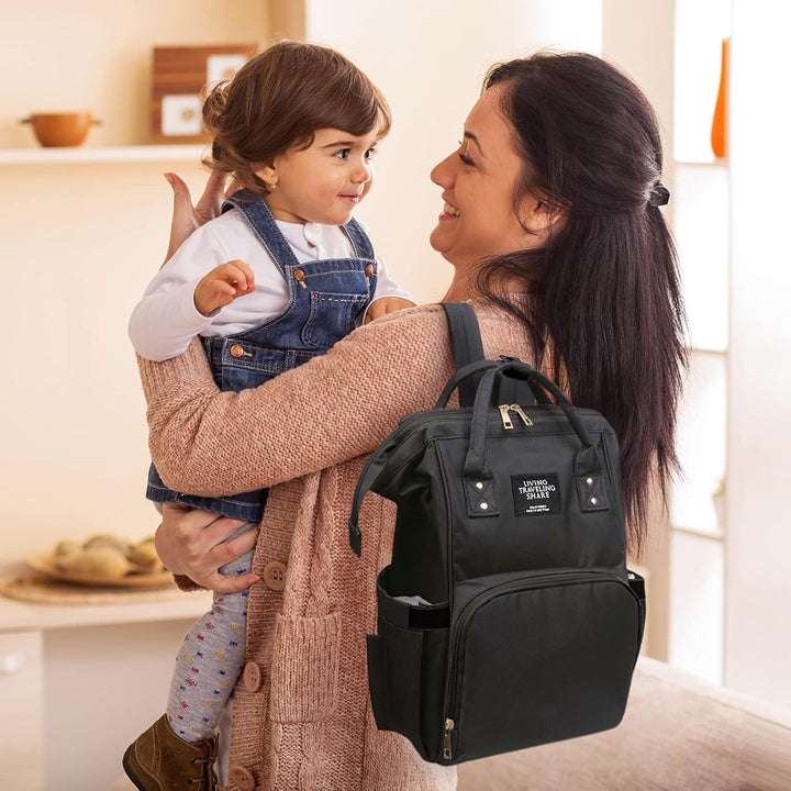 Vicloon Wickeltasche Rucksack mit Babyflaschentasche, Baby Wickelrucksack Wickeltasche, Multifunktio