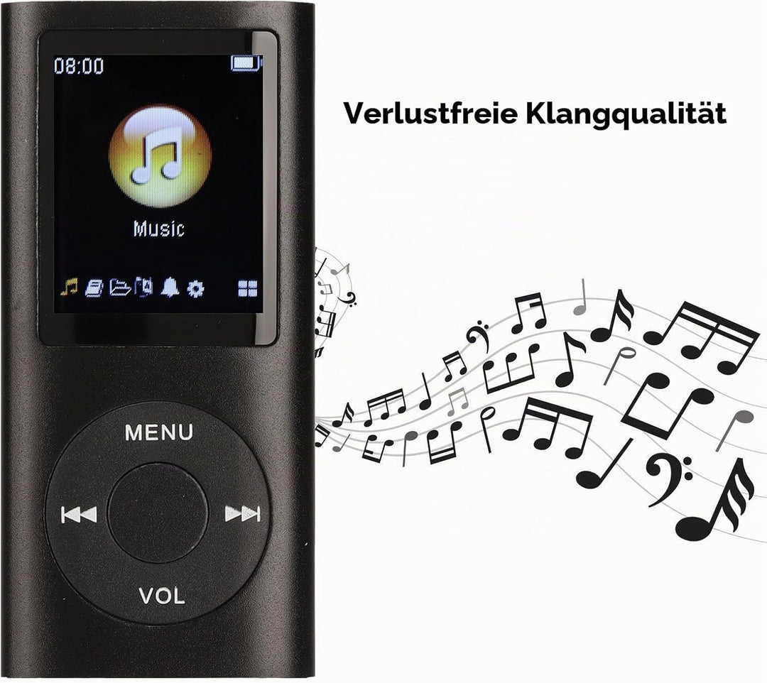 Tragbarer MP3 -Player Compact Design 1,8 Zoll LCD High Fidelity Sound Music Player digitaler Audioge