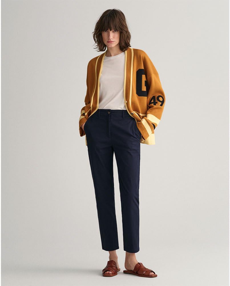 GANT Damen Slim Chinos Klassische Hose, Evening Blue