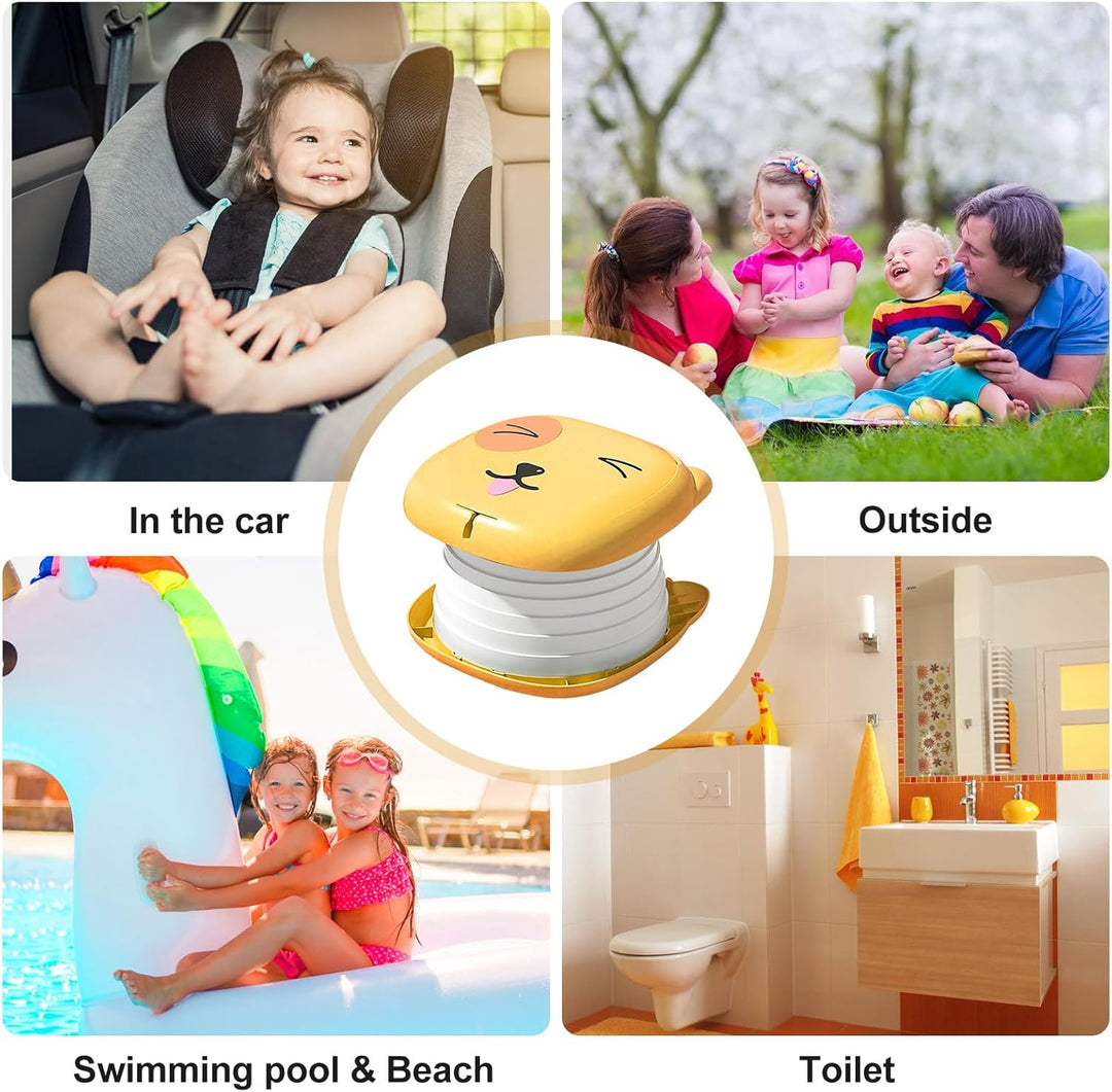 Faltbarer Toilettensitz für Kinder, Reisetöpfchen für Auto, Outdoor & Indoor, Praktisch für Camping