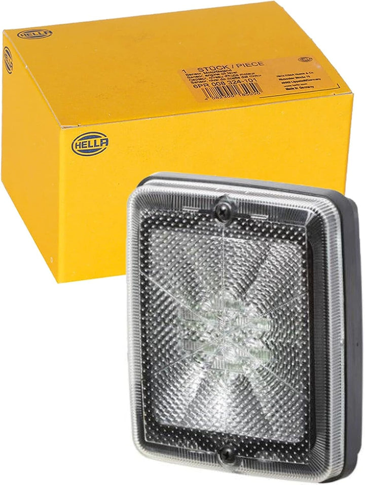 HELLA - Nebelschlussleuchte - LED - 24V - Einbau - Lichtscheibenfarbe: glasklar - Stecker: Flachstec