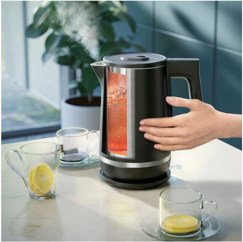 Philips Wasserkocher HD9396/90, Schwarz, 2200 W, 1,7 l