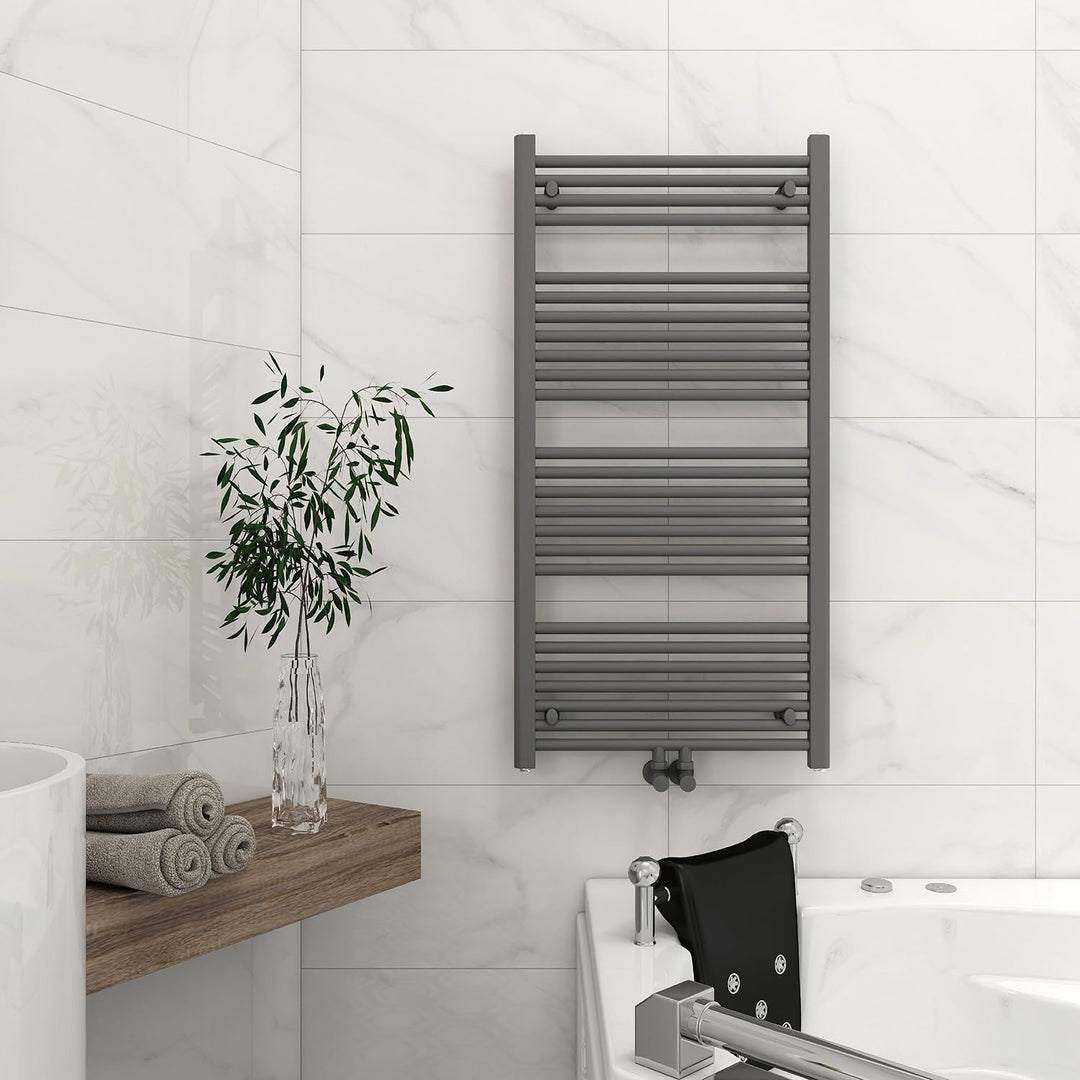 Badheizkörper Mittelanschluss 1200x600 mm, 600W Handtuchheizkörper & Handtuchtrockner, Einfach Insta
