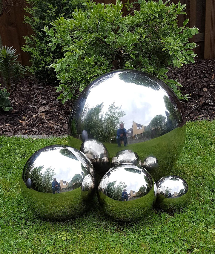 Jürgen Bocker Garten-Ambiente Dekokugel aus Edelstahl 35 cm poliert Dekorationskugel Edelstahlkugel