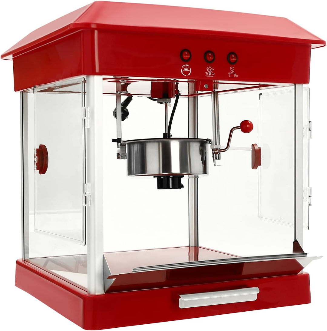 Popcornmaschine, 800W Popcorn Maker für Zuhause mit Antihaftbeschichtung, Drei verschiedenen Grössen