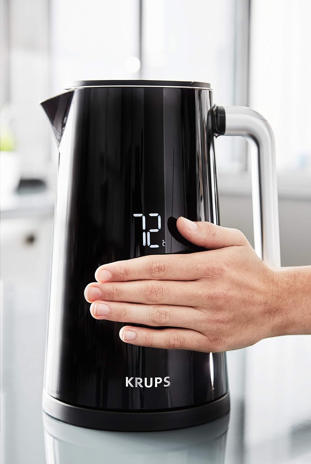 Krups BW8018 Smart'n Light Elektrischer Wasserkocher | Temperatureinstellung | Tee | Digitalanzeige