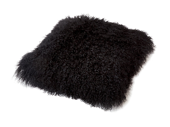 Reissner Lammfelle Tibet Lammfell Kissenbezug langflorig 30x30cm JAY37 Farbe schwarz Jay37 Schwarz,