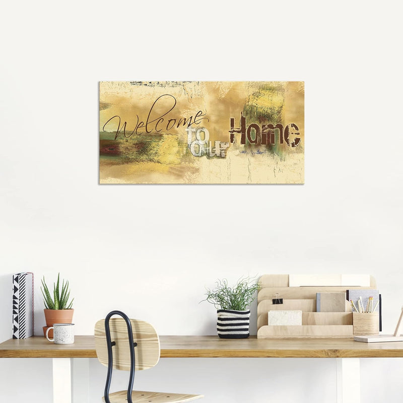 ARTland Wandbild Alu Verbundplatte für Innen & Outdoor Bild 60x30 cm Bilder mit Sprüchen Home Abstra