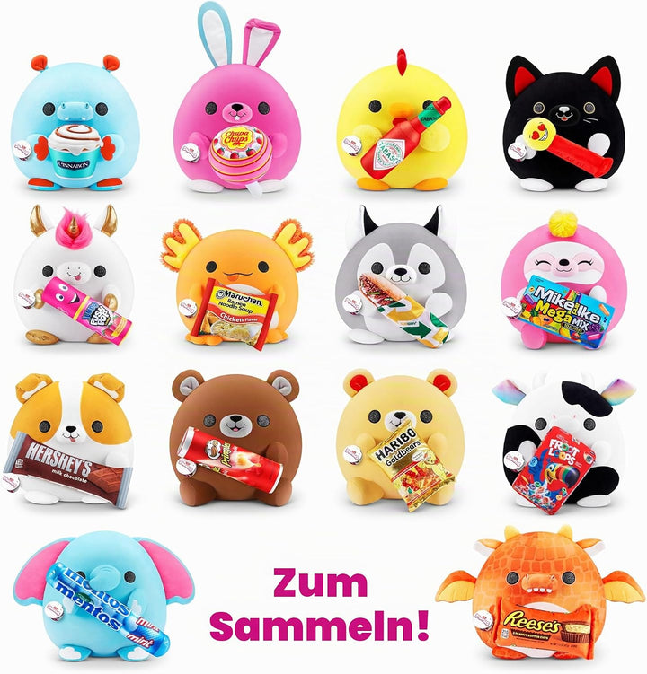 Snackles Series 1 Wave 2 Bunny (Chupa Chups), Surprise Medium Plush, Ultra Soft Plush, 35 cm, Collec
