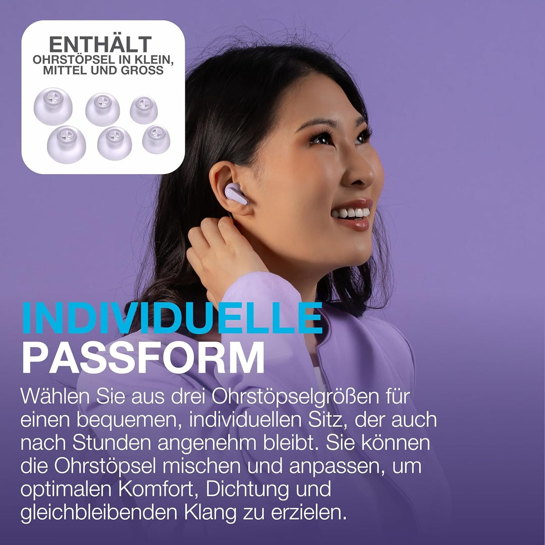 JLab Go Pods ANC In-Ear Kopfhörer Bluetooth mit Noise Cancelling - Kabellose Earbuds mit 26+ Std. -