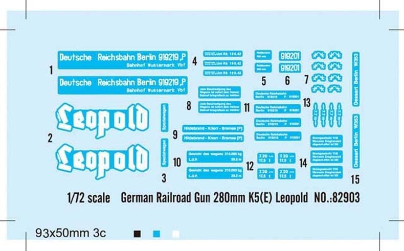 Hobby Boss 82903 Modellbausatz German 280mm K5(E) Railway Gun Leopold
