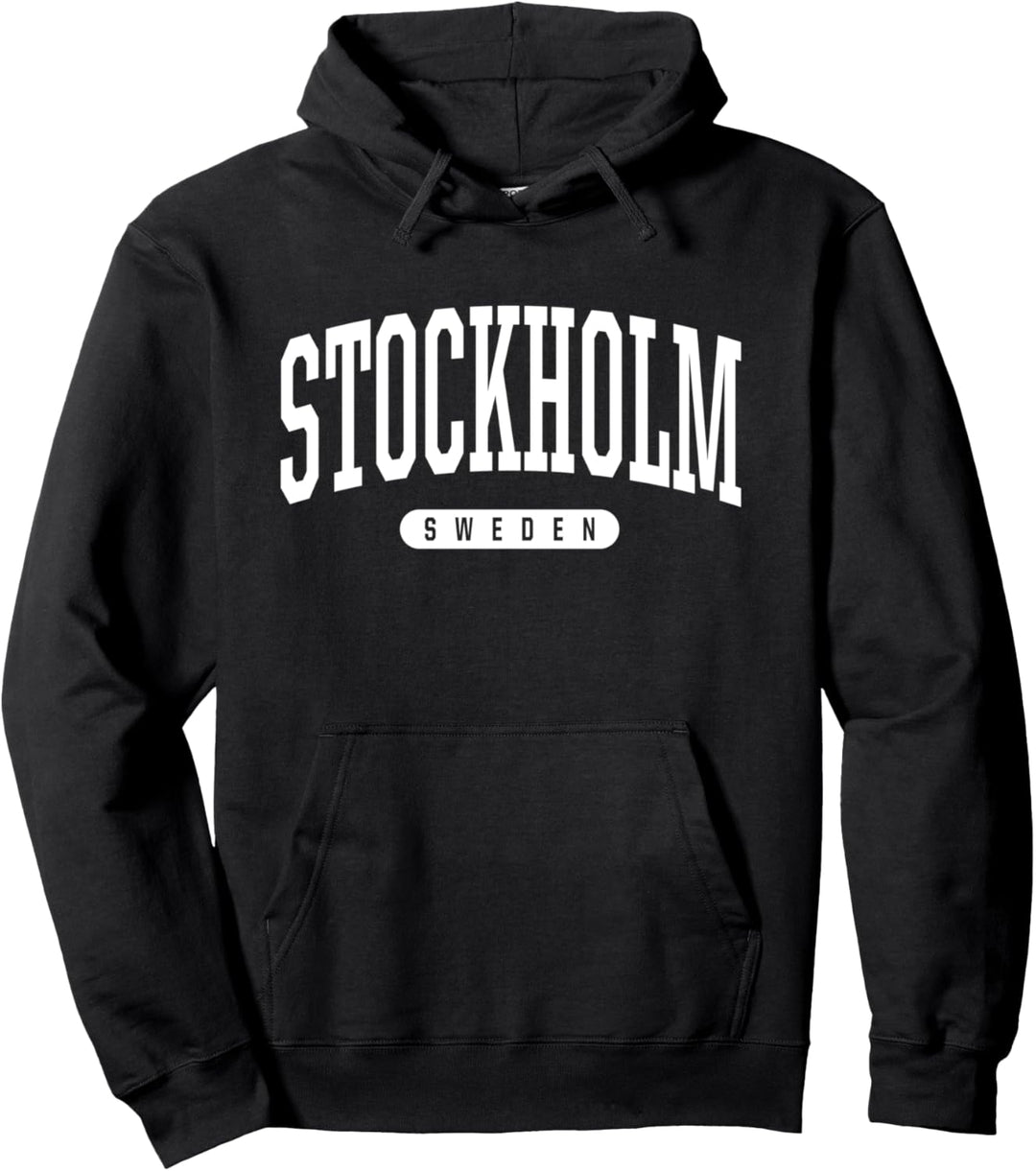 College Style Stockholm Schweden Souvenir Geschenk Pullover Hoodie